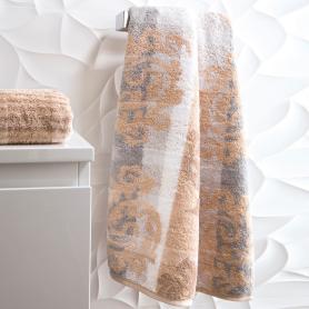 Полотенце махровое жаккард 50х100 Cawo Noblesse Cashmere Jacquard 1057 33 - Бежевое