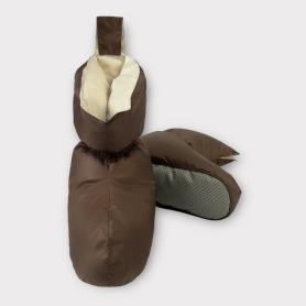 Пуховые тапочки туристические (Сапожки-носочки) 40/45 Comfort Socks Travel Grass - Бежевые