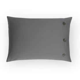 Наволочки декоративные маленькие (33х45 - 2 шт.) Аллюр Графит Graphite Allure Grass 100% хлопок сатин - Темно-серый