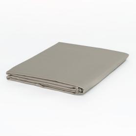 Простынь сатин однотонная плоская 240х260 Silver Palette Grass - Серебристо-бежевая