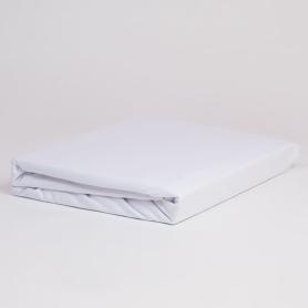 Простыня трикотажная на резинке (90х200х40) Джерси Jersey White Grass - Белый