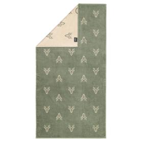 Полотенце с оленями махровое 70х140 Cawo Alpenchic Edition Allover 6229 43 - Оливковое