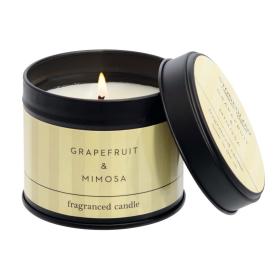 Свеча в жестяной баночке ароматическая Грейпфрут и Мимоза | Grapefruit & Mimosa Stoneglow - 25ч.