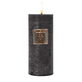 Свеча столбик высокая 16 см. серая Водяной цветок | Fleur Aquatica Stoneglow - 60 ч.