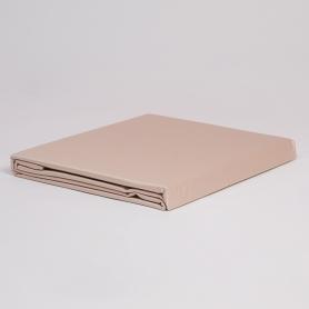Простыня на резинке (160х200х40) Noble Traditions Glace Beige Grass Сатин - Бежевый