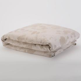 Пододеяльник листья жаккардовый сатин 240х220 Паллада Natural Linden Palette Grass - Натуральный бежевый