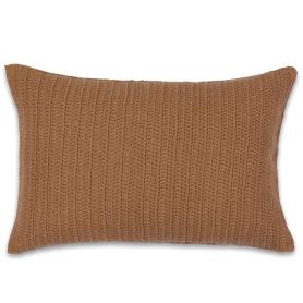 Подушка декоративная шерстяная текстурная вязка Альпака 40x60 Alpaca Texture - Миндальный
