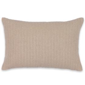 Подушка декоративная шерстяная текстурная вязка Альпака 40x60 Alpaca Texture - Бежевый