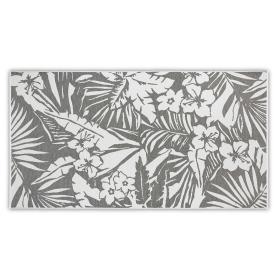 Полотенце пляжное хлопок двусторонне махровое / гладкотканое 100х180 Floral 