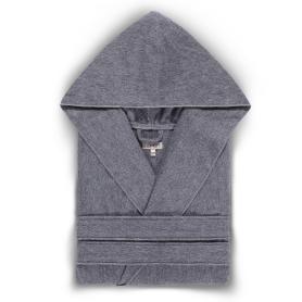 Халат легкий с капюшоном Ash Light Hooded хлопок с модалом - меланж