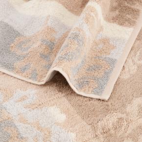 Полотенце хлопок 100% жаккардовое махровое 50х100 Cawo Noblesse Cashmere Jacquard 1057 33 - Бежевое