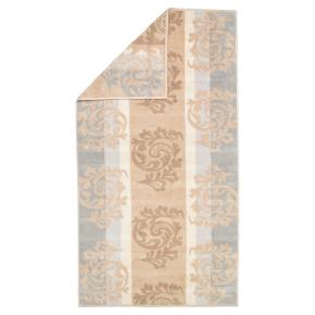 Полотенце жаккардовое махровое 80х150 Cawo Noblesse Cashmere Jacquard 1057 33 - Бежевое