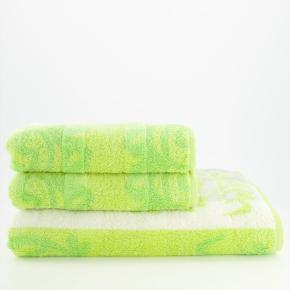Полотенце люкс жаккардовое элитное махровое 80х150 Cawo Noblesse Cashmere Jacquard 1057 45 - Салатовое