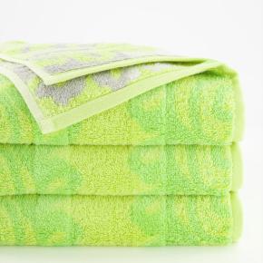 Полотенце дорогое жаккардовое махровое 50х100 Cawo Noblesse Cashmere Jacquard 1057 45 - Салатовое