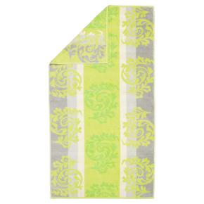 Полотенце махровое жаккард 80х150 Cawo Noblesse Cashmere Jacquard 1057 45 - Салатовое