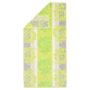 Полотенце махровое жаккард 50х100 Cawo Noblesse Cashmere Jacquard 1057 45 - Салатовое