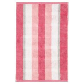 Полотенце в полоску махровое 30х50 Cawo Noblesse Stripe 1087 22 - Розовое