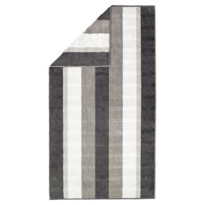 Полотенце Германия хлопковое в полоску махровое 80х160 Cawo Noblesse Stripe 1087 77 - Серое
