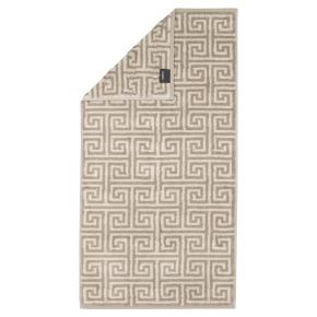 Полотенце греческий узор махровое 50х100 Cawo Noblesse Elegance Allover 1088 37 - Бежевое