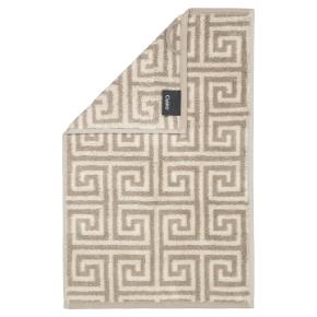 Полотенце греческий узор махровое 30х50 Cawo Noblesse Elegance Allover 1088 37 - Бежевое