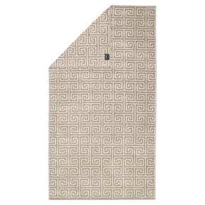 Полотенце греческий узор махровое 80х150 Cawo Noblesse Elegance Allover 1088 37 - Бежевое