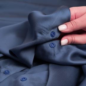 Пододеяльник на кнопках евро (200х220) Blue Brilliant Grass 100% тенсель - Синий 