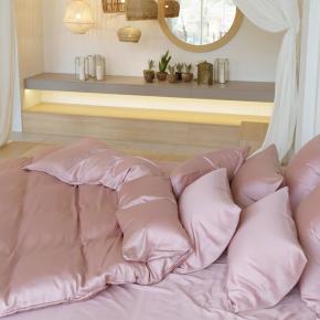 Постельное белье качественное евро (200х220; 70х70 - 2 шт; 240х260) Rose Brilliant Grass - Розовое от German Grass