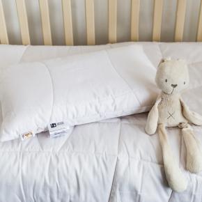 Подушка детская премиум синтетика на молнии 40х60 Baby Bio Cotton Grass хлопок - регулируемая (300 гр.)