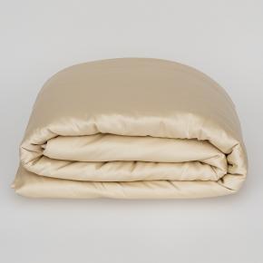 Постельное белье евро (200х220; 50х70 - 2 шт; 240х260) Vanilla Brilliant Grass - Бежевое премиум сатин