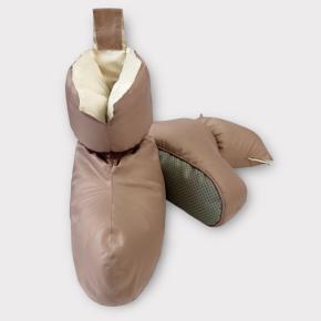 Пуховые тапочки туристические (Сапожки-носочки) 40/45 Comfort Socks Travel Grass - Карамельно-бежевый German Grass