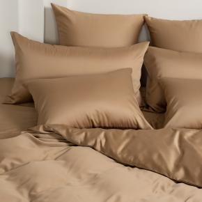 Постельное белье Премиум сатин полутороспальное (150х200; 70х70 - 2 шт; 160х200x40) Sand Brilliant Grass - Песочный от German Grass