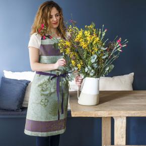 Фартук 90x96 Fleurs a Croquer - Зеленый от Le Jacquard Francais (Жаккард Франсе) 