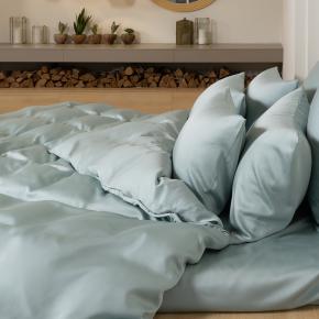 КПБ голубой евро (200х220; 70х70 - 2 шт; 180х200x40) Sea Wave Brilliant Grass - Бирюзовое