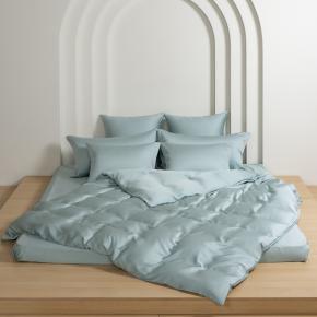 Простыня на резинке из тенселя (160х200х40) Sea Wave Brilliant Grass - Бирюзовая от German Grass