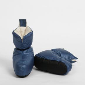 Пуховые тапочки туристические (Сапожки-носочки) 40/45 Comfort Socks Travel Grass - Indigo Светло-Синий от German Grass