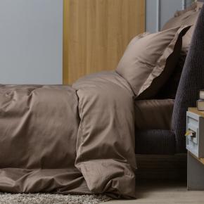 Пододеяльник элитный на пуговицах полуторный (160х220) Brownie Allure Grass 100% Египетский хлопок - Молочный шоколад
