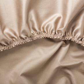 Простыня на резинке (140х200х40) Caramel Beige Allure Grass 100% Египетский хлопок - Карамельно-бежевый