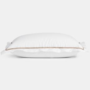 Наволочки с узким кантом (50х70 - 2 шт.) Alpine Caramel Beige Allure Grass - Белый / Карамельно-бежевый от German Grass