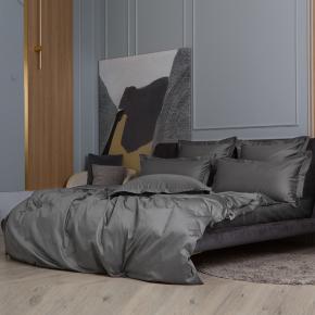 Постельное белье семейное (150х200 - 2 шт; 70х70 - 2 шт; 180х200х40) Graphite Allure Grass - Темно-серый