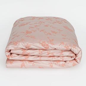 Пододеяльник оранжевый жаккард с цветочным рисунком 200х220 Apricot Palette Grass - Абрикосовый