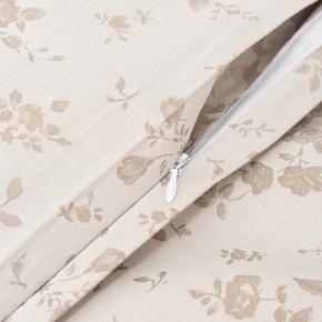 Пододеяльник на молнии жаккард 200х220 Silver Palette Grass - Серебристо-бежевый