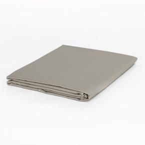Простыня сатин однотонная плоская 240х260 Silver Palette Grass - Серебристо-бежевая