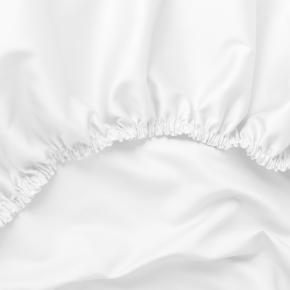 Простыня на резинке (200х200х40) Satin Allure Grass 100% Египетский хлопок - Снежно-белая вот Герман Грасс