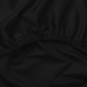 Простыня элитная на резинке (160х200х40) Dark Onyx Allure Grass - Черный с синеватым отливом