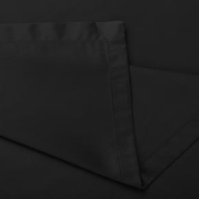 Простыня на двуспальную кровать плоская (240х260) Dark Onyx Allure Grass - Черная с синеватым отливом