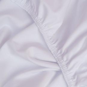 Простыня на резинке (90х200х40) Jersey White Grass - Белая хлопок 100% Джерси