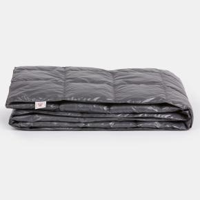 Плед дорожный пуховый 140x200 Travel Plaid Grass - Темно-серый