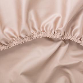 Простыня элитная на резинке (200х200х40) Nude Pink Allure Grass - Розовато-бежевый с жемчужным блеском