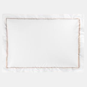 Наволочки премиум класса с узким кантом (50х70 - 2 шт.) Alpine Nude Pink Allure Grass - Белый / Розовато-бежевый с жемчужным блеском