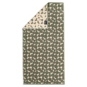 Полотенце с кругами галька махровое 50х100 Cawo Loft Pebbles 6224 34 - Оливковый